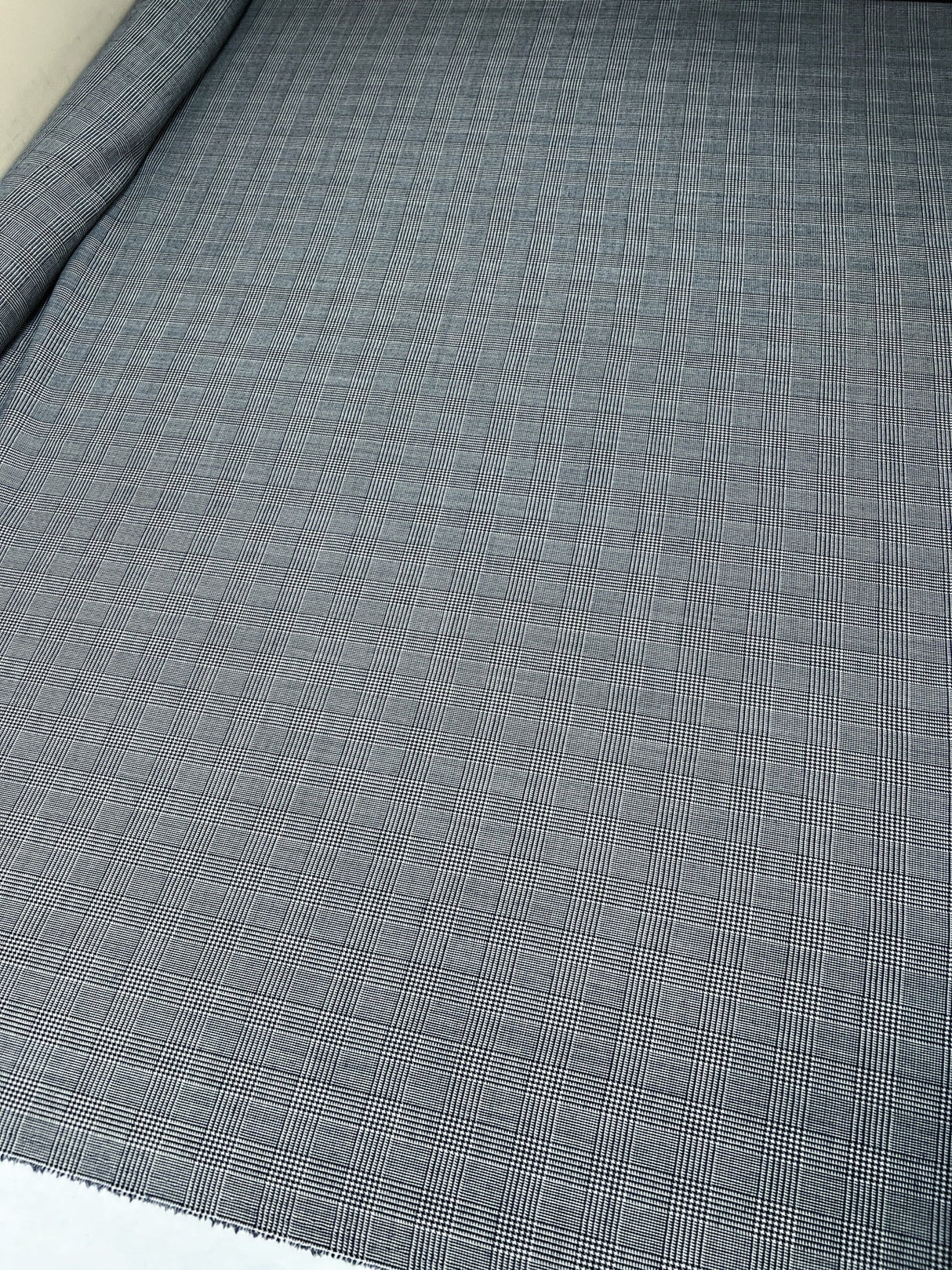 Wool Houndstooth Checked Fabric