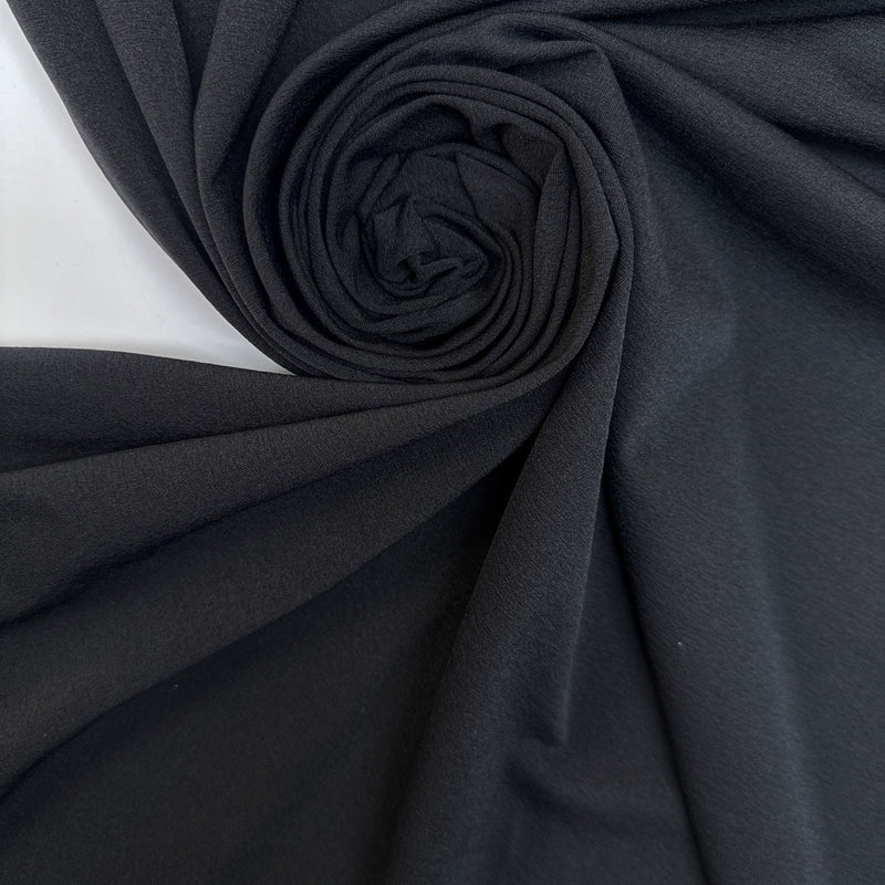 Black Polyamide Elastane Knitted Fabric