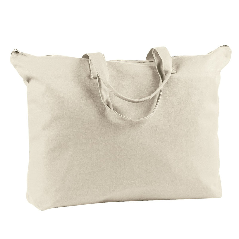 Canvas Zippered Book Tote