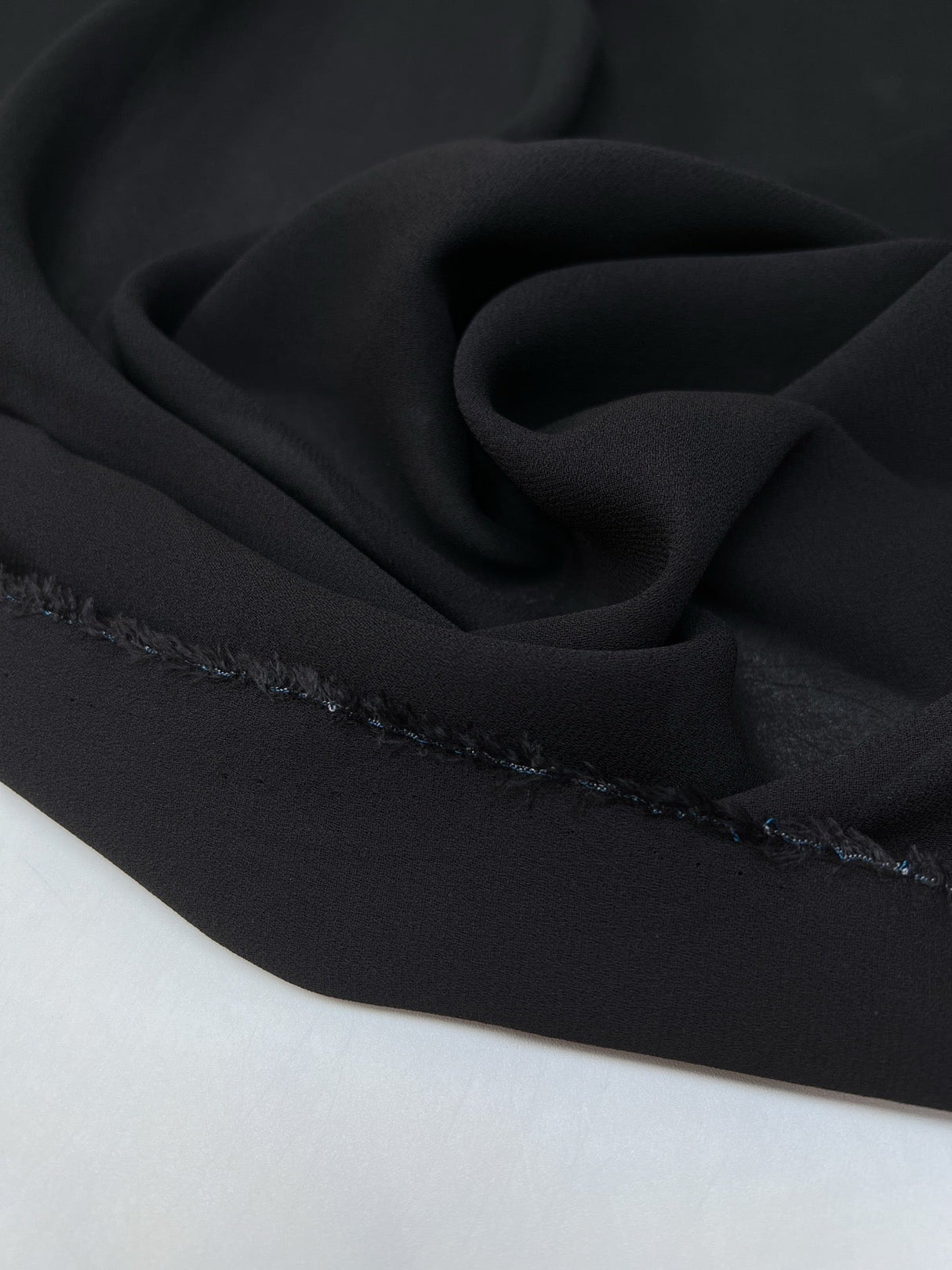 Black Viscose Crepe Fabric