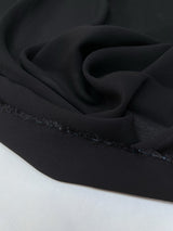 Black Viscose Crepe Fabric