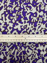 Viscose Staple Abstract Print Fabric