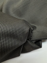 Wool Jacquard Fabric Silver Black