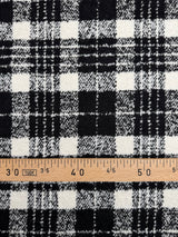 Wool Blend Tweed Bouclé Black White