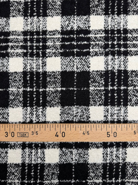 Wool Blend Tweed Bouclé Black White