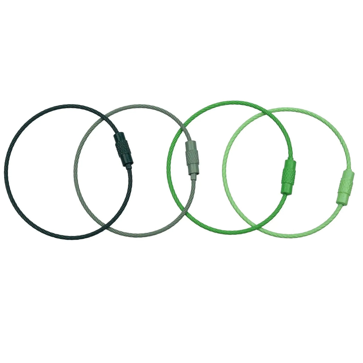 Beadable Charm Tumbler Cable - Dark Green (5 Cables - 6" x 1.5mm thick)