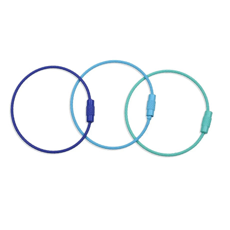 Beadable Charm Tumbler Cable - Light Blue (5 Cables - 6" x 1.5mm thick)