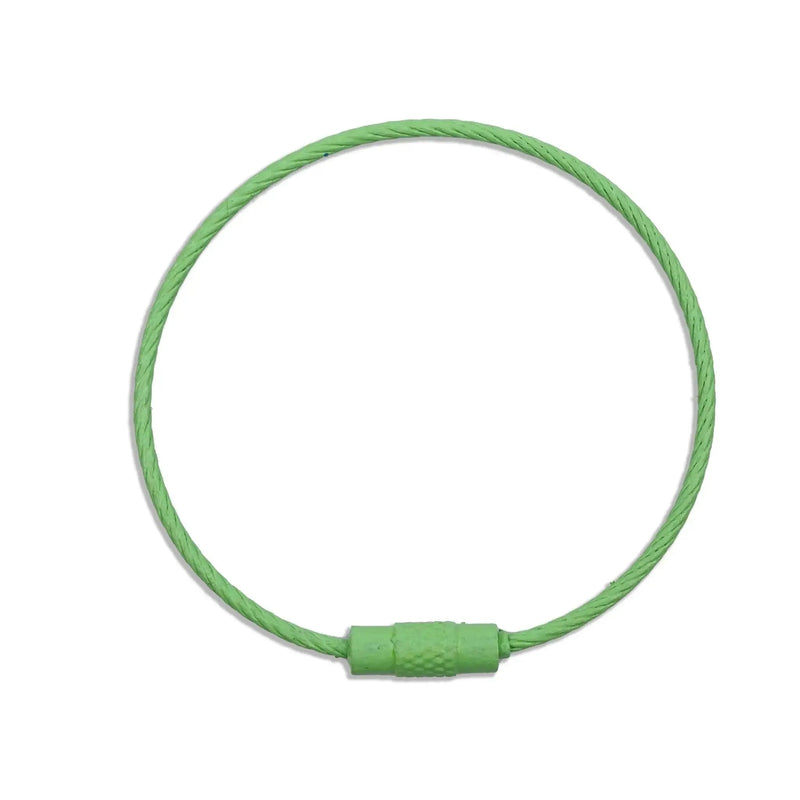 Beadable Charm Tumbler Cable - Light Green (5 Cables - 6" x 1.5mm thick)