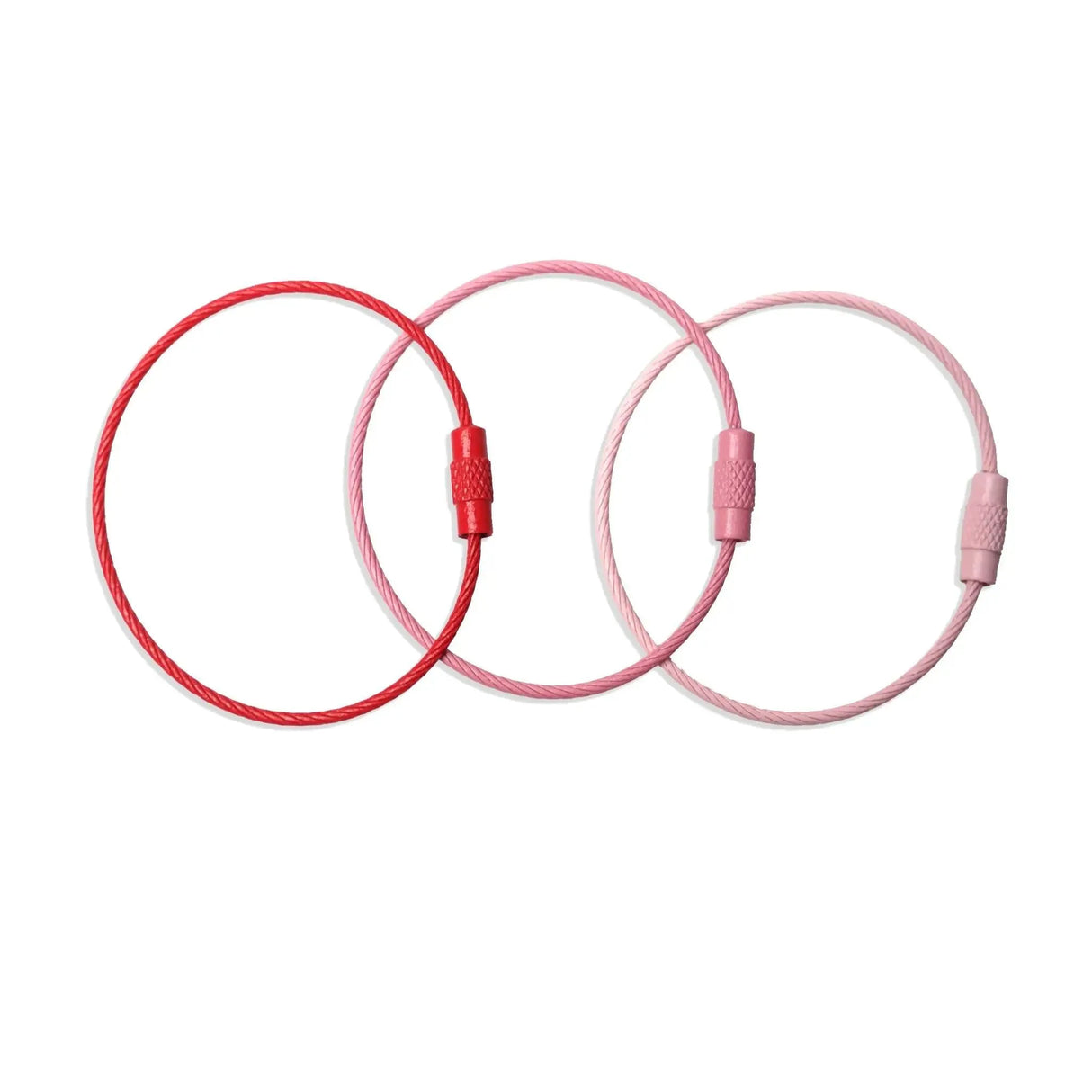 Beadable Charm Tumbler Cable - Light Pink (5 Cables - 6" x 1.5mm thick)