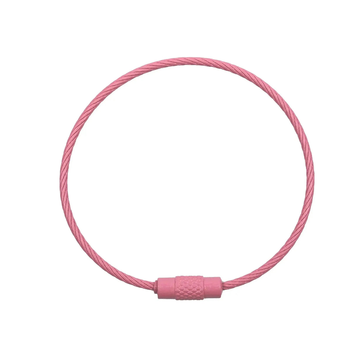 Beadable Charm Tumbler Cable - Pink (5 Cables - 6" x 1.5mm thick)