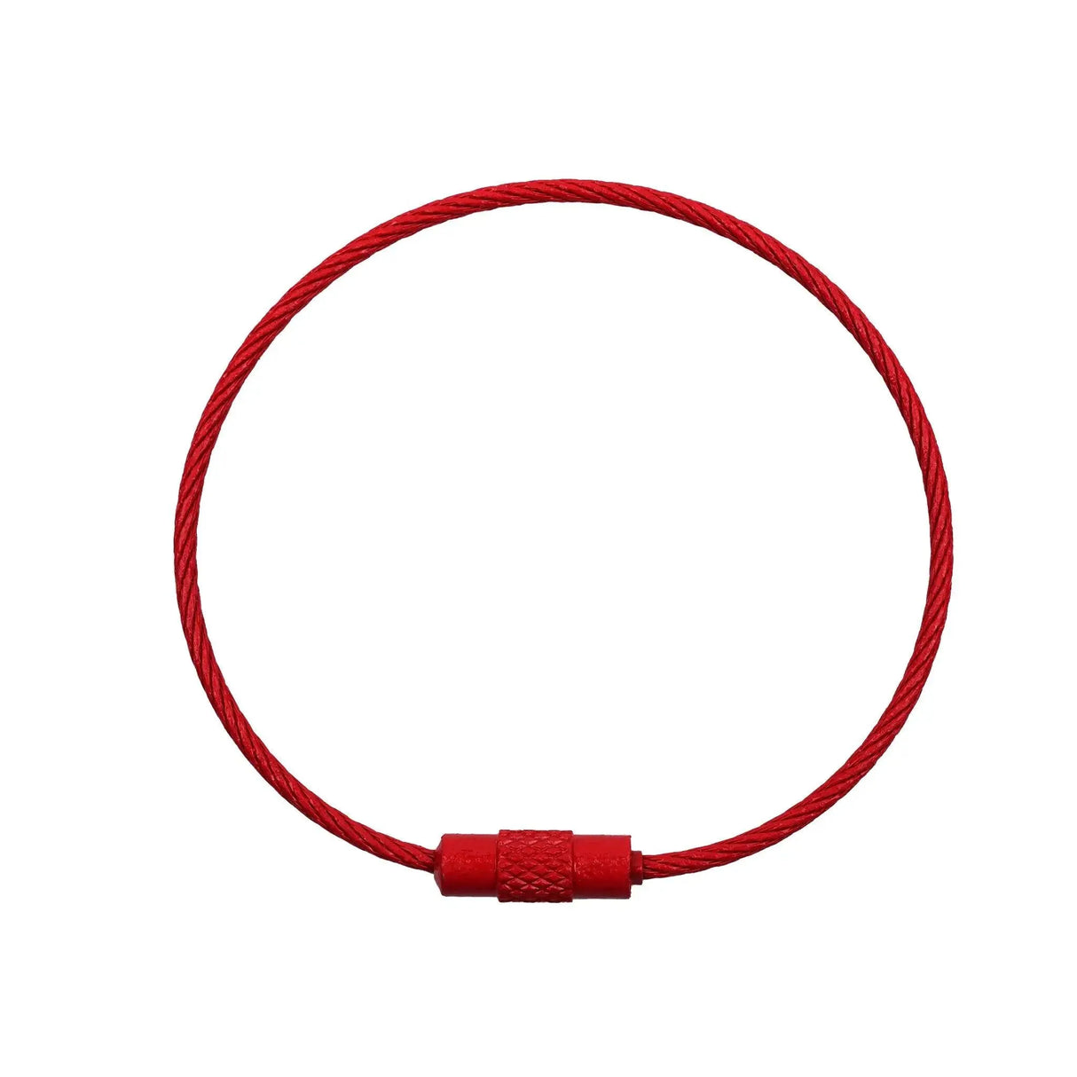 Beadable Charm Tumbler Cable - Red (5 Cables - 6" x 1.5mm thick)
