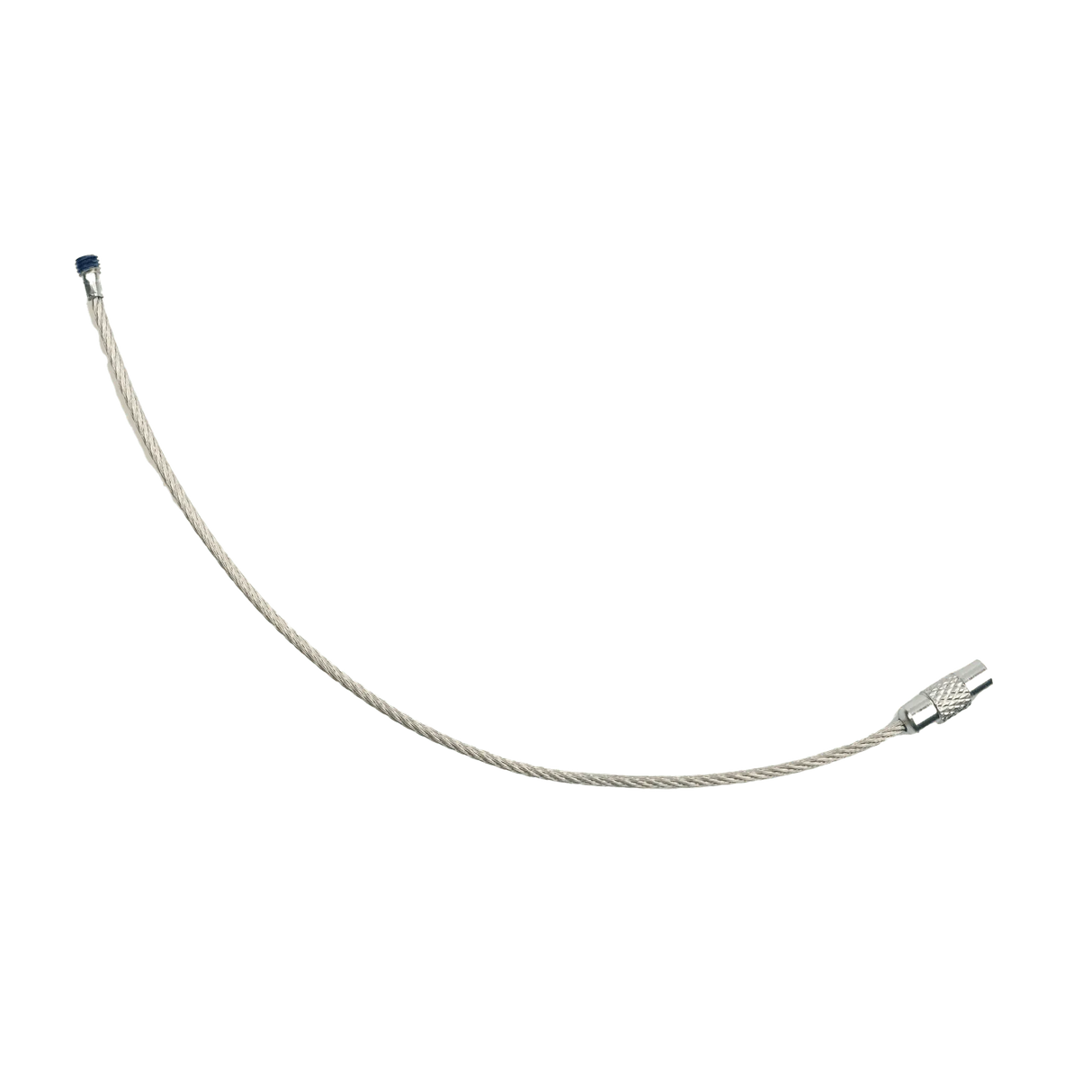 Beadable Charm Tumbler Cable - Silver (5 Cables - 6" x 1.5mm thick)