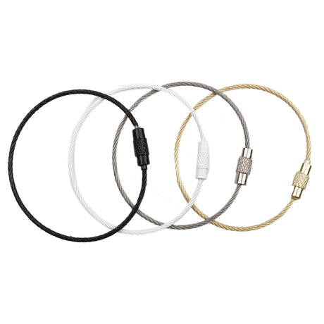 Beadable Charm Tumbler Cable - Silver (5 Cables - 6" x 1.5mm thick)