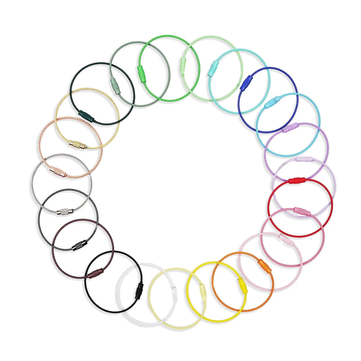 Beadable Charm Tumbler Cable - Silver (5 Cables - 6" x 1.5mm thick)