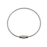 Beadable Charm Tumbler Cable - Silver (5 Cables - 6" x 1.5mm thick)