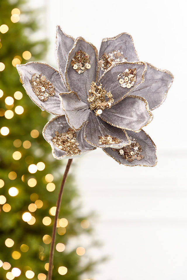 19" x 10" Platinum Magnolia Stem