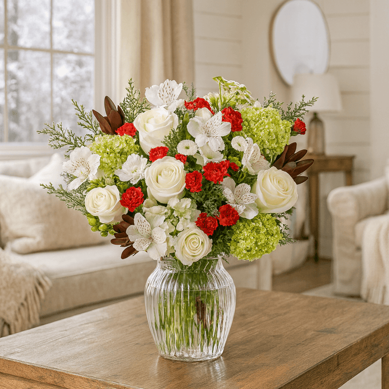 Happy Christmas Bouquets Fresh Flower Arrangement