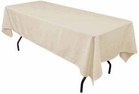 Polyester Rectangular Tablecloth 60x144 Inch – Durable Reusable Table Linen for Weddings, Parties, Banquets & Events