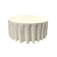 Ivory 100% Polyester Round Tablecloth 108″