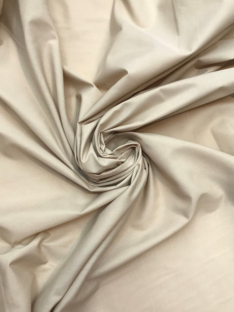 Beige Poly Cotton Fabric - Beige, 59/60" Width (1 Yard)