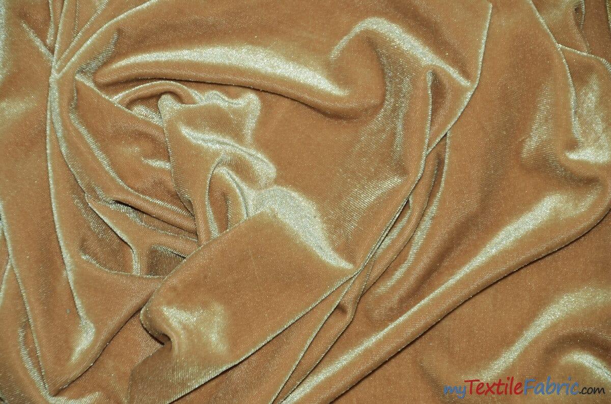 Stretch Velvet Spandex Fabric - Solid, 58" Width (1 Yard)
