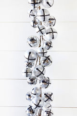 5' Silver Jingle Bells Garland Holiday Christmas Mantel Decor