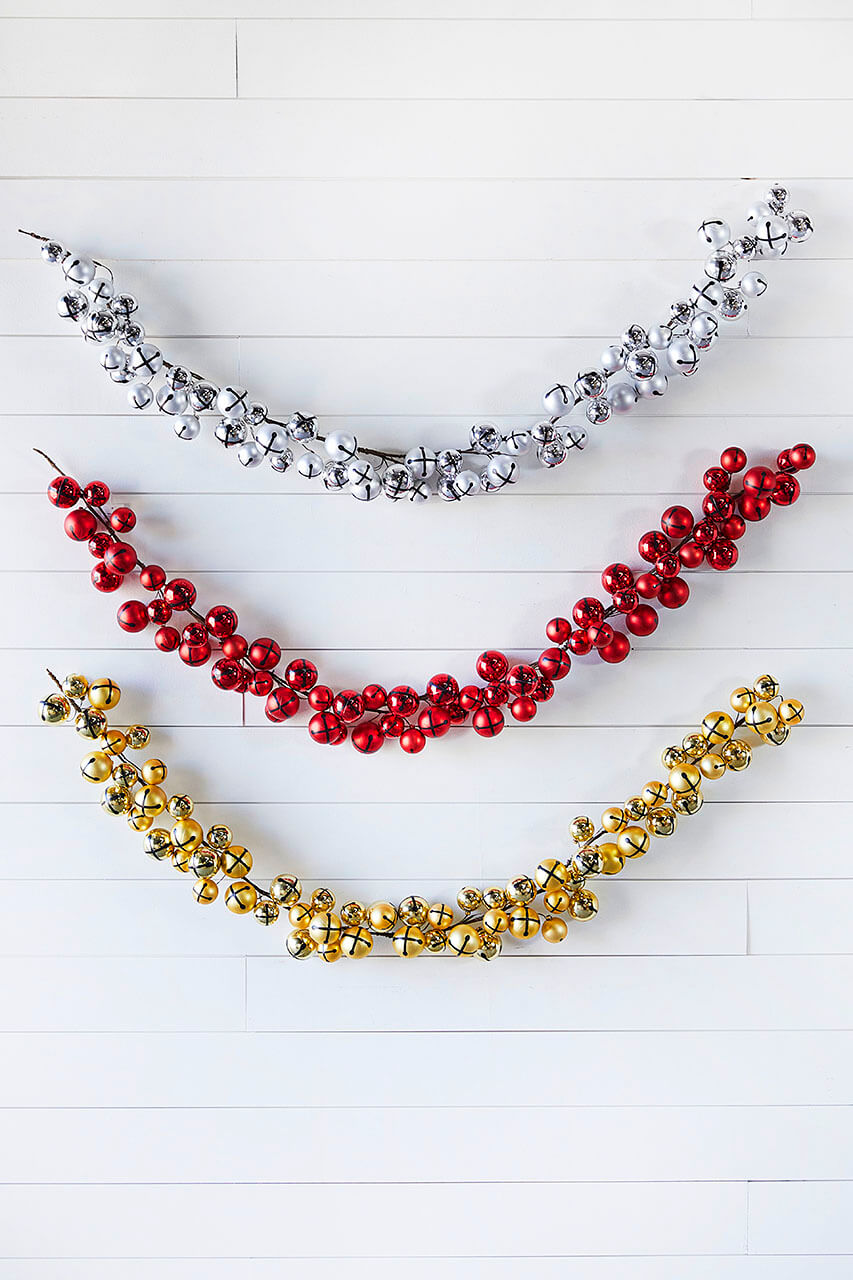 5’ Holiday Silver Jingle Bells Garland
