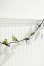 67” White Country Bell Garland