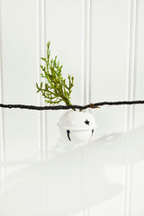 White Country Bell Garland 67 Inch Christmas Decor