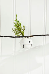 67” White Country Bell Garland