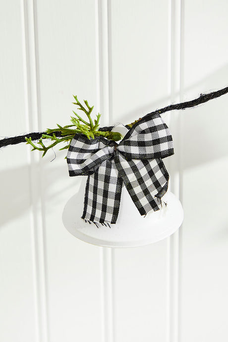 67” White Country Bell Garland