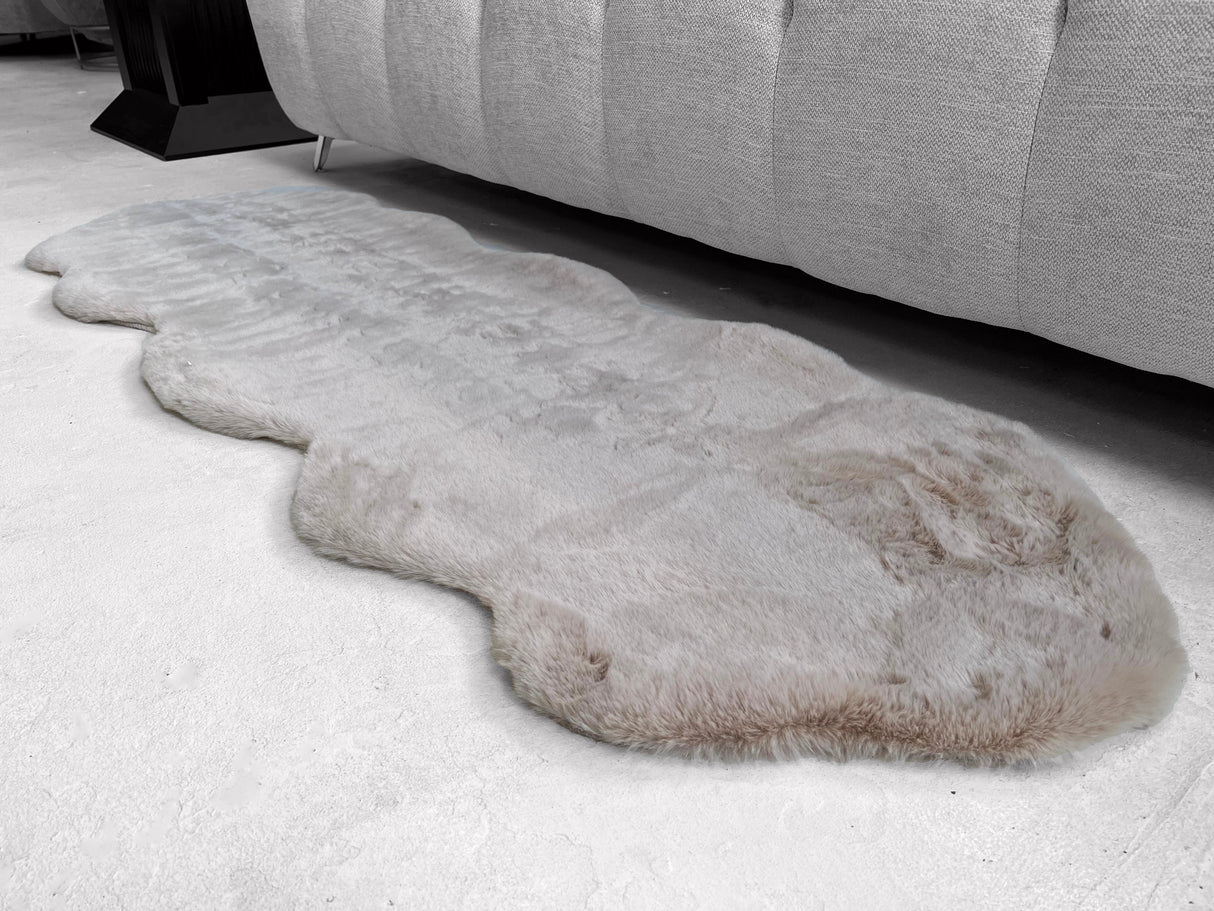 Bella Rug Collection Polyester Fabric - Soft Luxurious Modern Rug, Sandy Beige, Slate Silver, Raven Charcoal, 6' 5" x 9' 2", 2' x 6' (1 Piece)