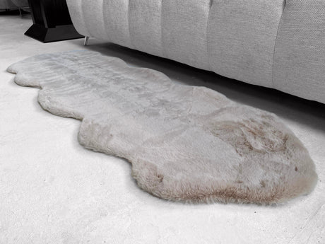 Bella Rug Collection Polyester Fabric - Soft Luxurious Modern Rug, Sandy Beige, Slate Silver, Raven Charcoal, 6' 5" x 9' 2", 2' x 6' (1 Piece)