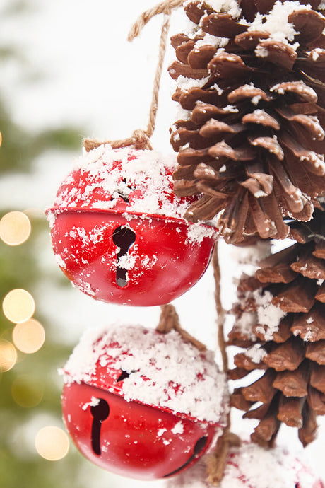 19" Red Bells & Pinecones Ornament