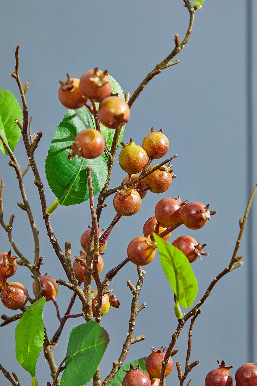 32" Berry Branch Spray - Chestnut