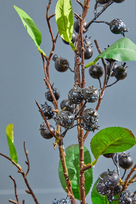 32" Berry Branch Spray - Black