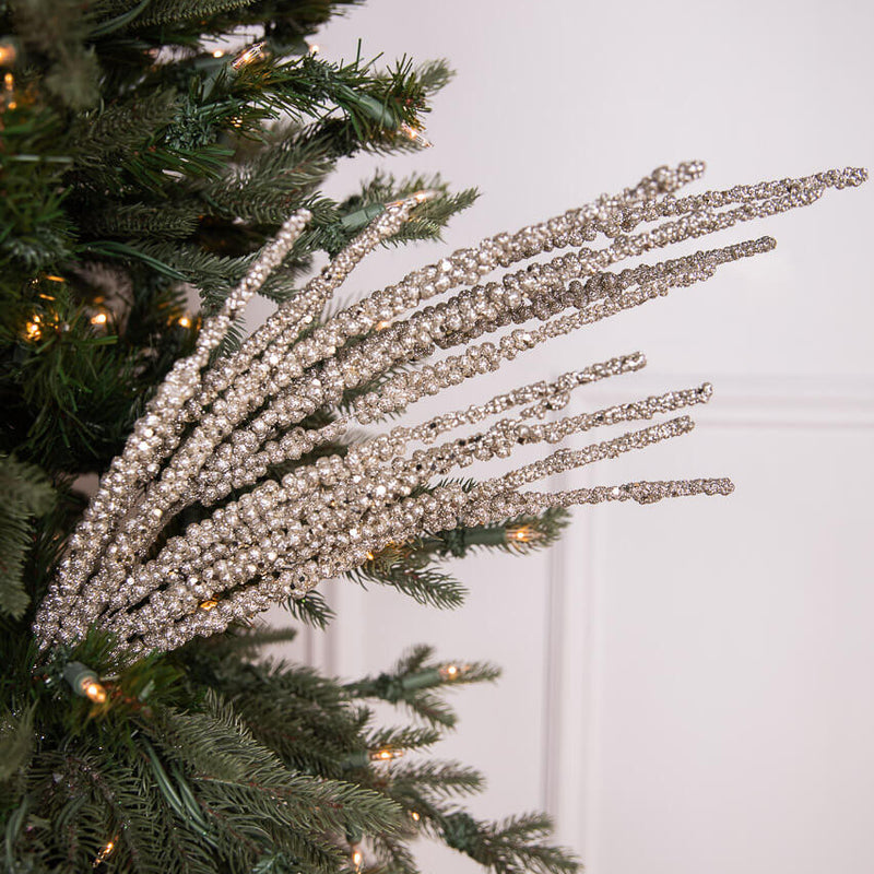 33” Glitter Cluster Berry Spray
