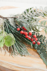 32" Flocked Fern Spray