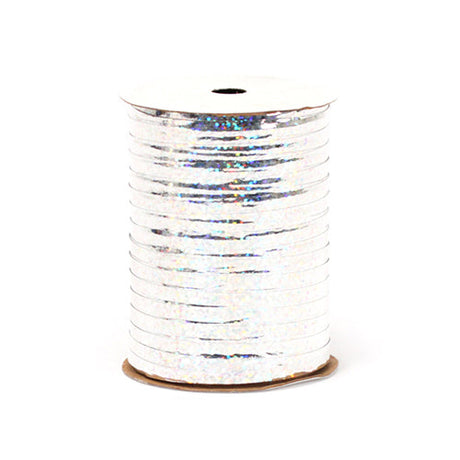 Holographic Curling Ribbon Silver 100 Yds