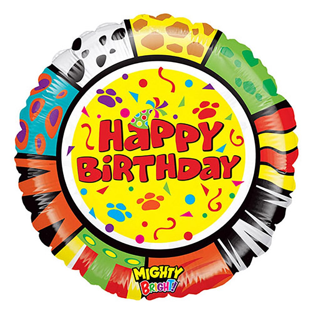 Birthday Foil Balloon 21 Inch Mighty Zooloons