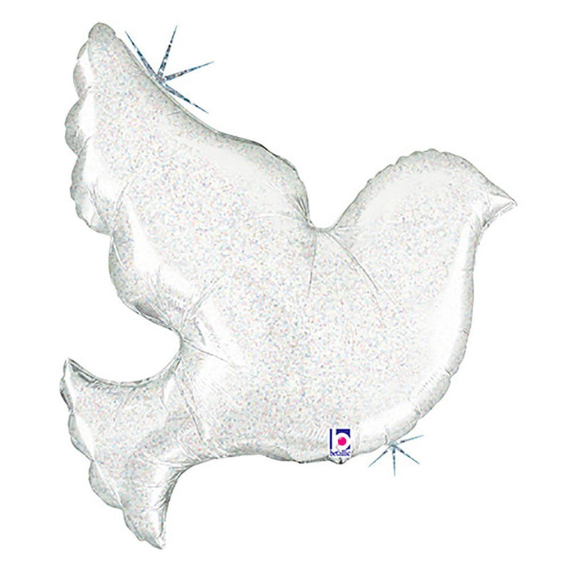 Foil Balloon Pearl White Dove