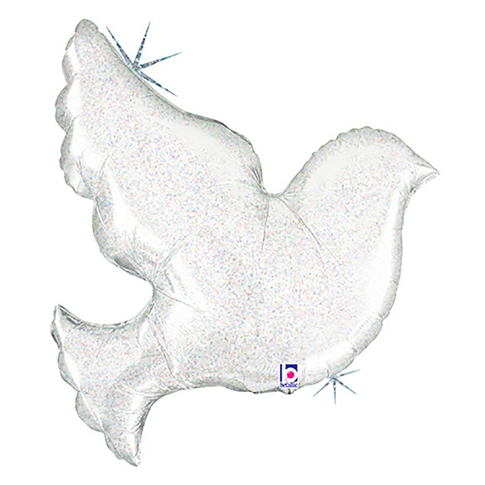 Foil Balloon Pearl White Dove