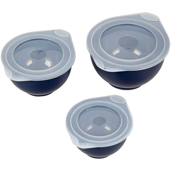 Wilton Navy Blue Covered Bowl Set, 6-Piece