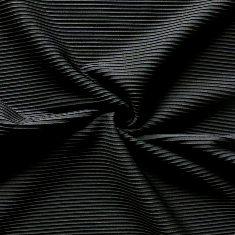 Black Poly Lycra Knit Fabric