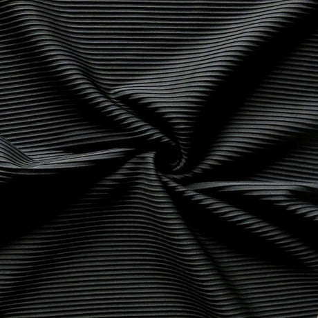 Black Poly Lycra Knit Fabric