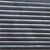 Athletic Mesh Stripe Fabric Black