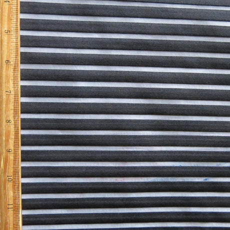 Athletic Mesh Stripe Fabric Black