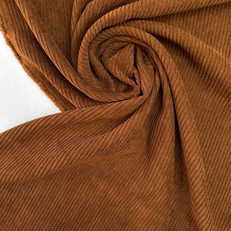 Brown Polyester Corduroy