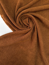 Brown Polyester Corduroy