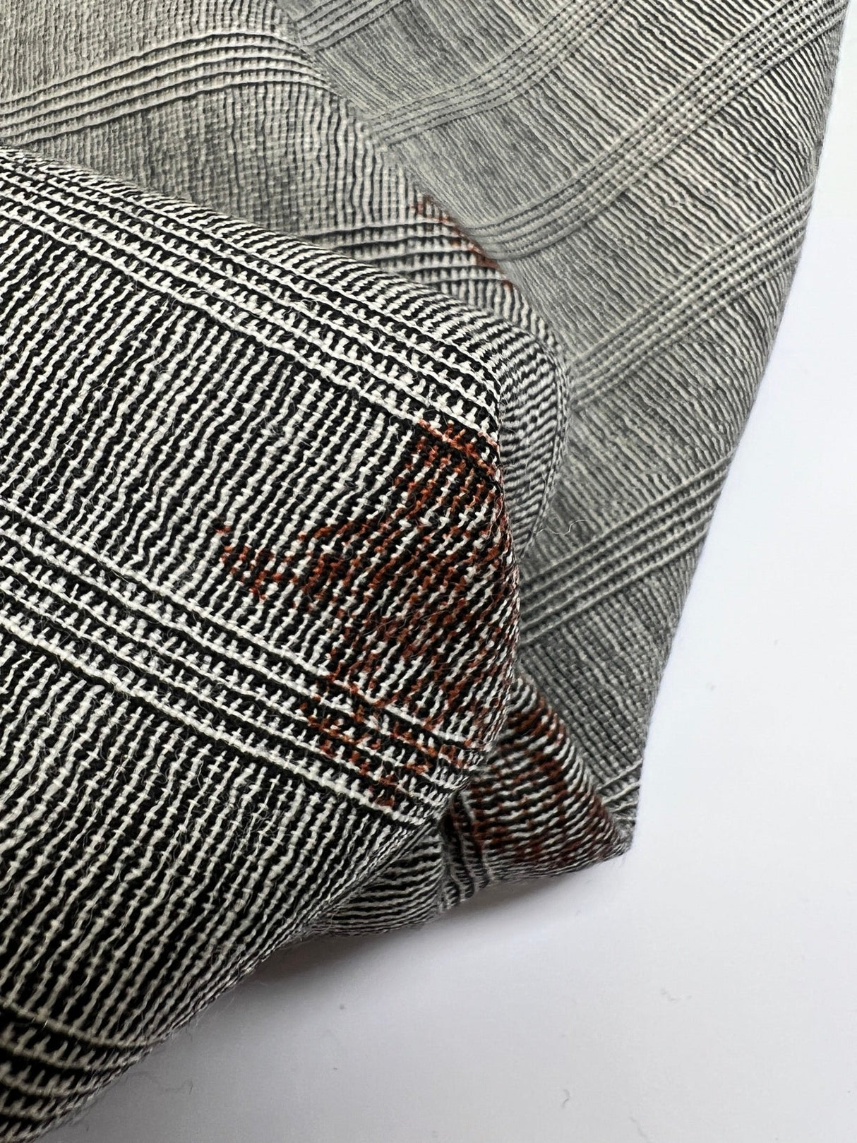Wool Printed Abstract Striped Fabric